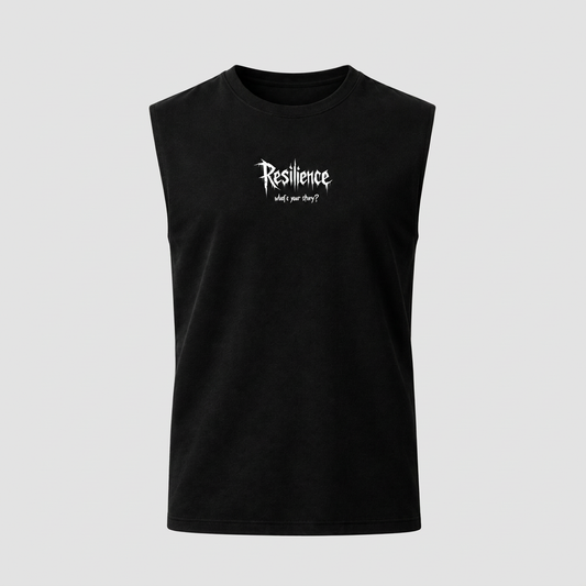 Mouwloze Gothic-top met ruimere pasvorm