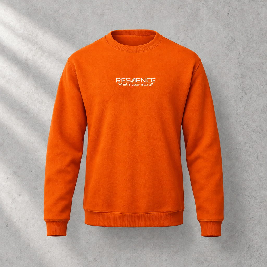 Oranje versie van de sweater