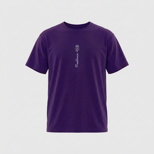 Paars T-shirt Sign Rose