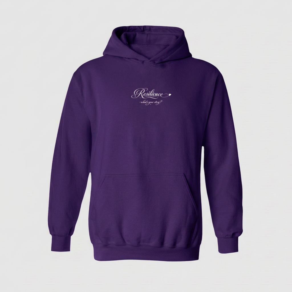 Paarse hoodie Sign Heart