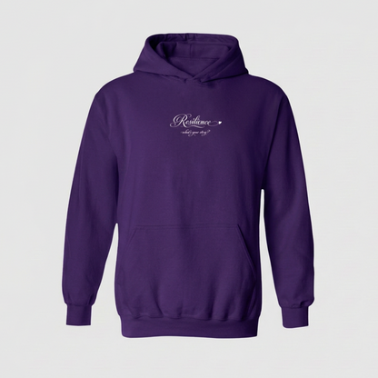 Paarse hoodie Sign Heart