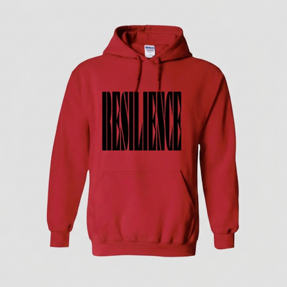 Rode hoodie met zwarte print