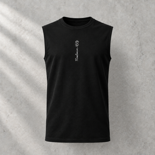Sleeveless top with a wider men’s regular fit