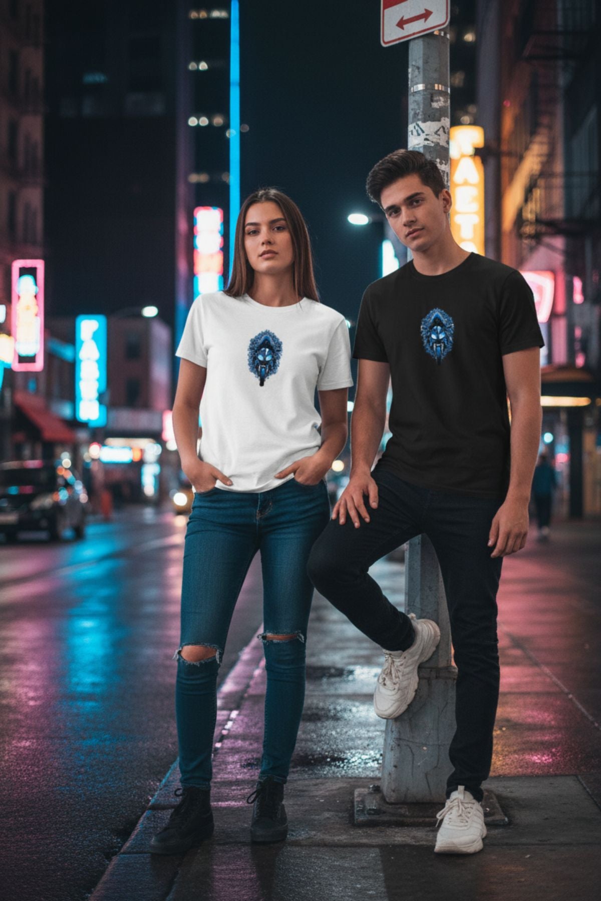 T-shirt Balans Blauw