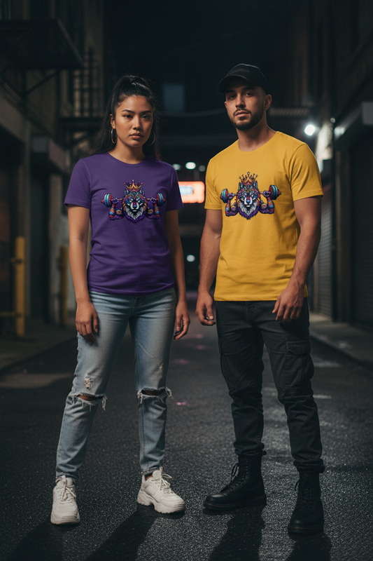 T-shirt Kracht paars & geel duo