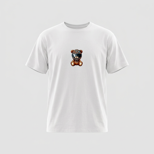 Wit T-shirt met kleine berenprint