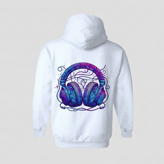 Witte Zone Out-hoodie, achteraanzicht