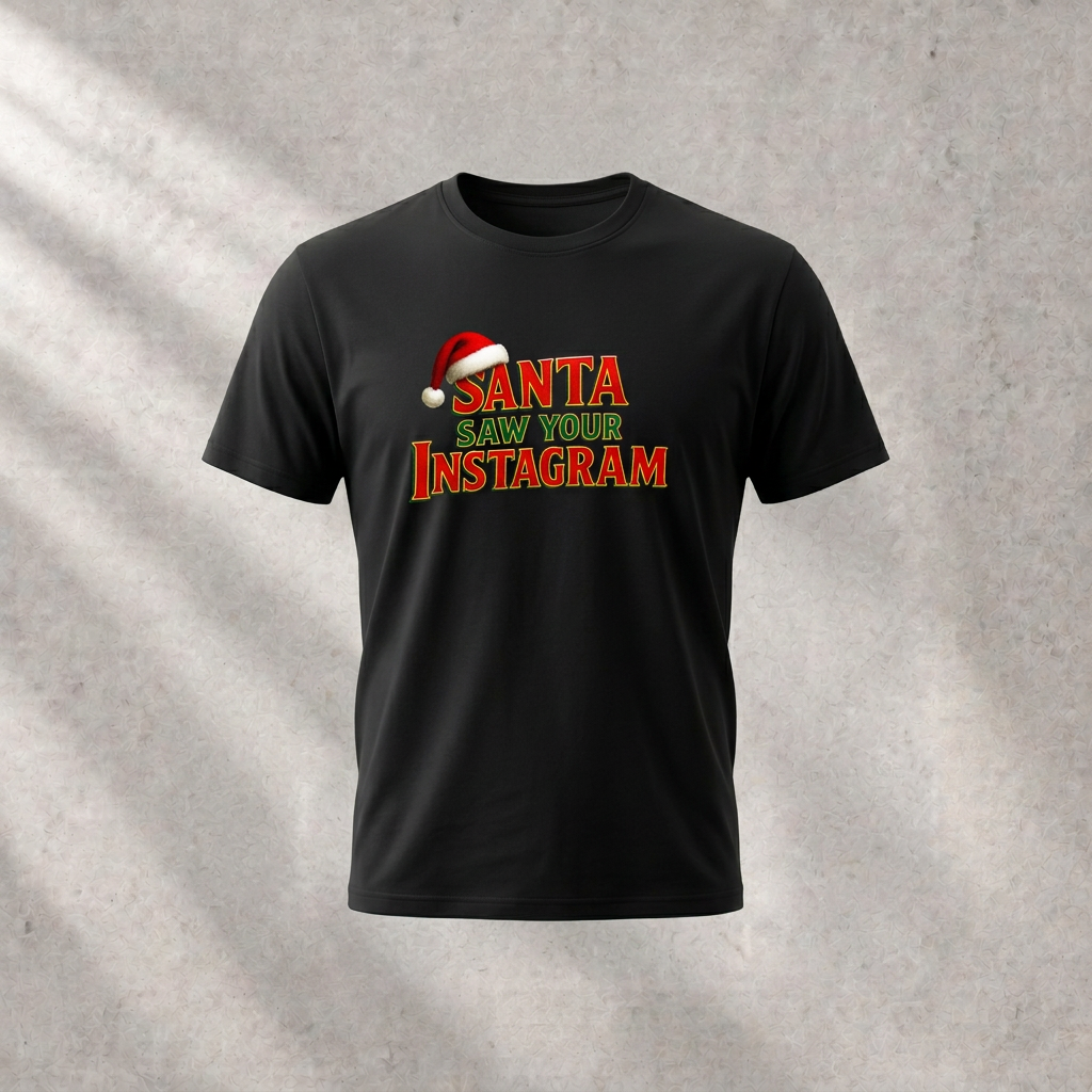 Zwart kerst-T-shirt