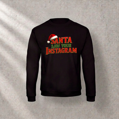 Zwarte kerstsweater zonder lichtbanen op de stof
